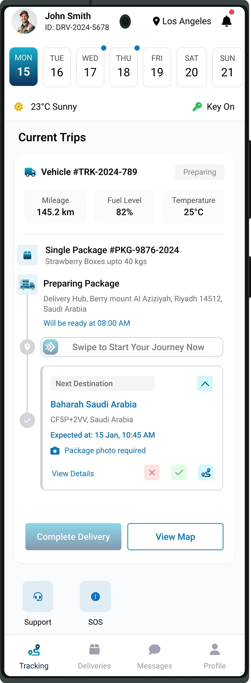 AivaFleet Driver app preview
