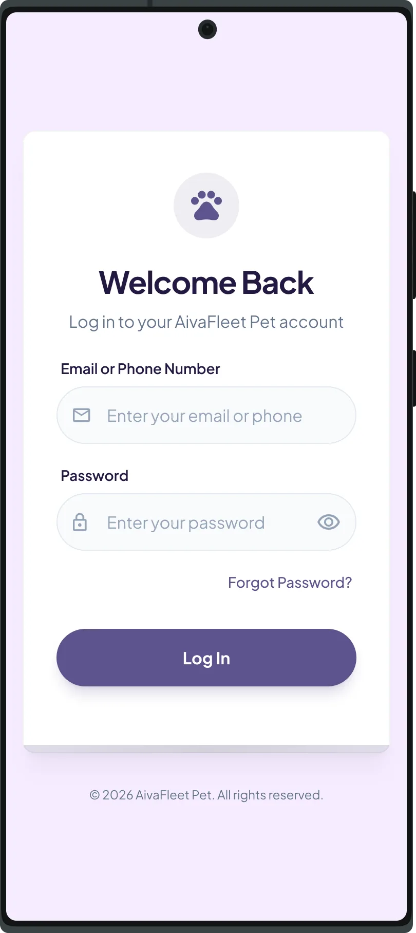 AivaFleet Pet app preview